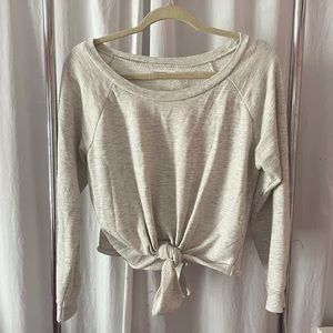 Ocean Drive Tie Front Sweatshirt